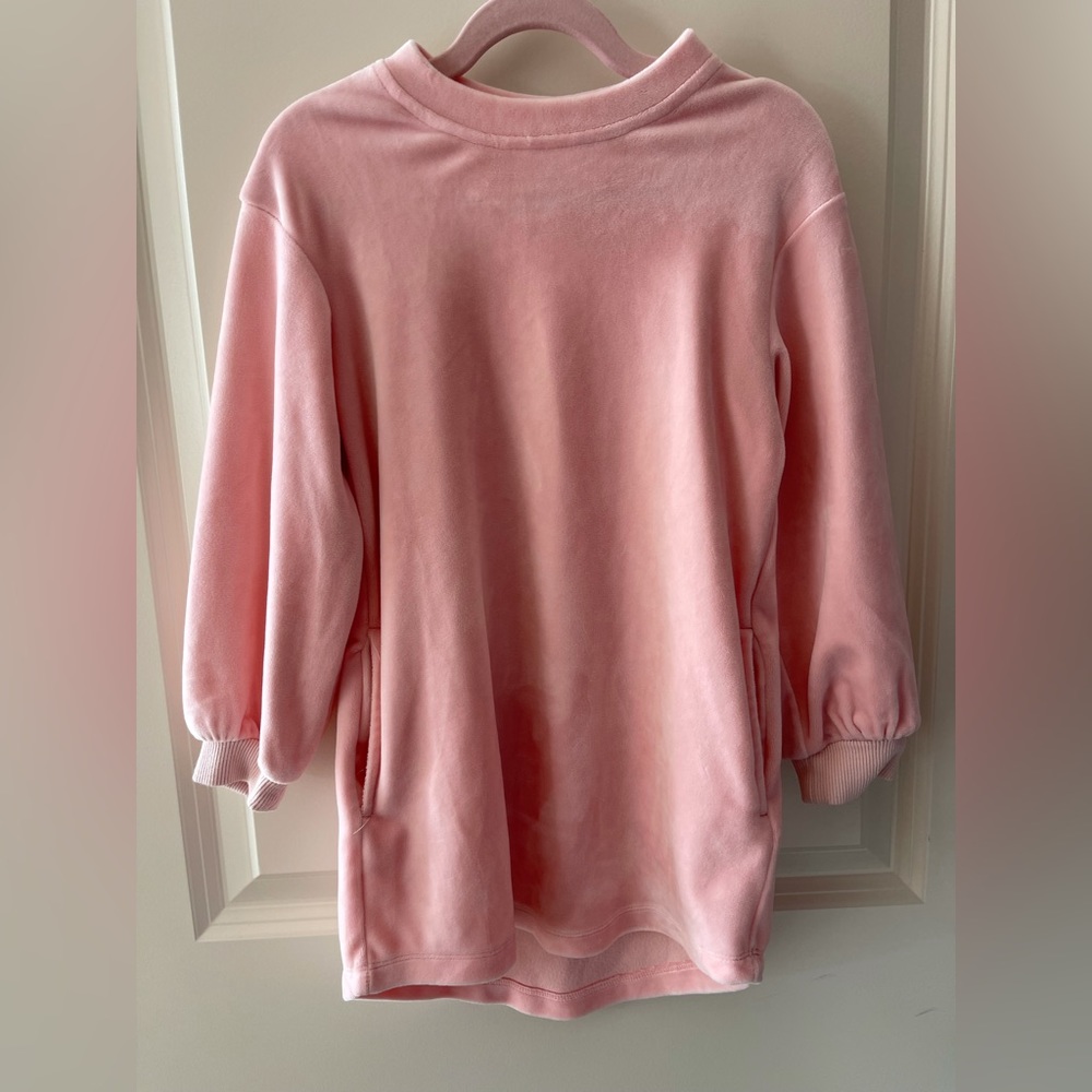 Hanna Andersson Recycled Velour Dress-pink